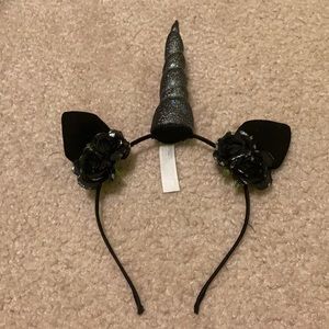 Black unicorn headband